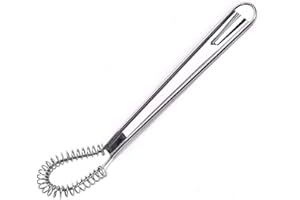 COURTI 1pc Fouet à Spirale en INOX - Cuillère Magique - Fouet Mèche en Spirale Professional Mini-Fouet Anti-Adhésif (Acier Inoxydable)
