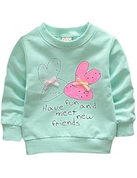 ESHOO Baby Mädchen Karton Muster Lovely Langarm T-Shirt Pullover