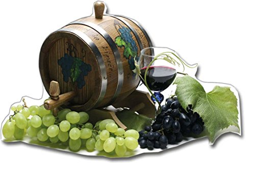 Magnettafel Wein Landhaus – Stilvolle Design Metall Magnetpinnwand 60×40 cm – Memoboard Pinnwand mit Motiv: Küche Essen & Trinken Landwein – inkl. 8 Magnete Weinfass und Weinflaschen für Magnetwand – Original GUMA Magneticum® - 5