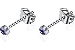 ARTSKIN G23 Titan Ohrstecker für Damen Herren Mädchen Ohrringe Hypoallergen Nickelfrei 3mm/4mm/5mm/7mm Kristallohrringe Ohrschmuck Geburtstagsgeschenk