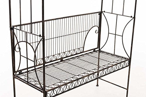 CLP Rosenbogen mit Bank NOSTALGIE, Eisen, Landhaus-Stil, 140 x 45 cm, Höhe 220 cm bronze - 5