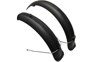 ORBIBA Parafango per Bicicletta Set parafango for Bicicletta 20x4.0 inch Parafanghi Posteriori Anteriori Larghi MTB off-Road Fat Tire Bike Wings Copertura Completa for Bici in plastica (Color : A Pair Grey