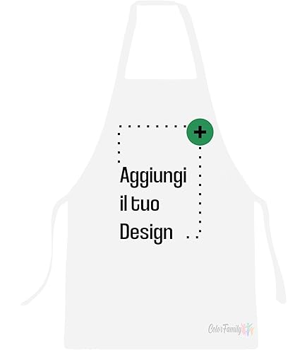 Grembiule Da Cucina Personalizzato - 100% Made In Italy, Con Nome O Logo