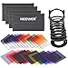 Produktbild Neewer® 24 Stück Quadratisch Voll & graduierte Objektiv Filter Kit für Cokin P-Serie, Kit enthält: (16) Voll & graduierte Farbfilter (Blau, Orange, Braun, Rosa, Rot, Grün, Gelb, Lila, G.Blue, G. Orange, G.Brown, G.Pink, G.Red, G.Green, G.Yellow, G.Lila) + (4) Ganz ND Filters (ND2, ND4, ND8, ND16) + (3) graduierte ND Filters (G.ND2, G.ND4, G.ND8) + (1) Sonnenuntergang Filter + (1) Filterhalter + (9) Adapterringe (49/52/55/58/62/67/72/77 / 82MM) + (4) Filter Tragebeutel