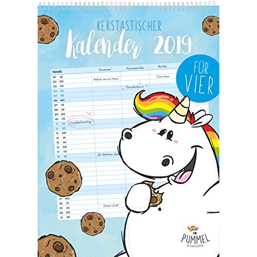 Preisvergleich Produktbild Pummeleinhorn Wandkalender (für 4) 2019