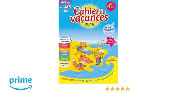 Amazonfr Cahier De Vacances De La Ms à La Gs Collectif - 