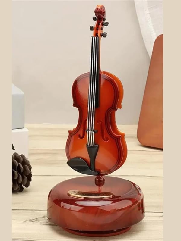 Mucit Home Hareketli Keman Müzik Kutusu - Nostaljik Keman Müzikli Dönence