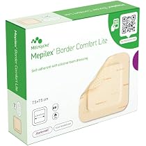 Mepilex Border Lite Dressing sterile 15 x 15 cm Pack of 5 : Amazon