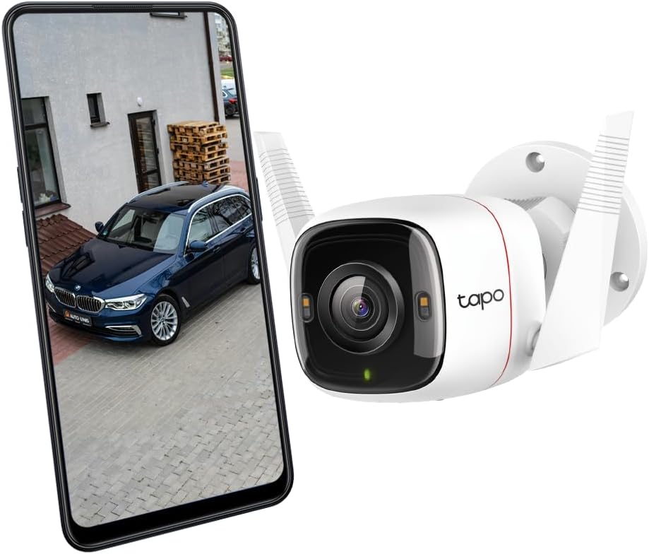 Tapo C320WS, 2K 4MP Dış Mekan Wi-Fi/Ethernet Güvenlik Kamerası, Hareket Algılama, IP66 Su Geçirmez, 30m Starlight Gece Görüşü, Çift Yönlü Ses, Bulut/Yerel Depolama, Sesli ve Işıklı Alarm