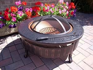 Runde Feuerstelle für Terrasse und Garten: Amazon.de: Garten
