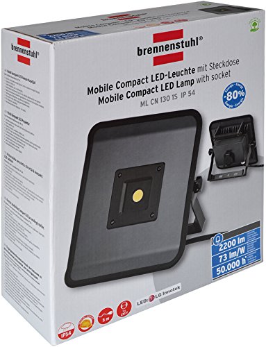 Brennenstuhl Compact LED-Leuchte / LED Strahler mit 30W Leistung und 5m Kabel (Baustrahler für außen und innen, ideal als Arbeitsleuchte) Farbe: grau - 10