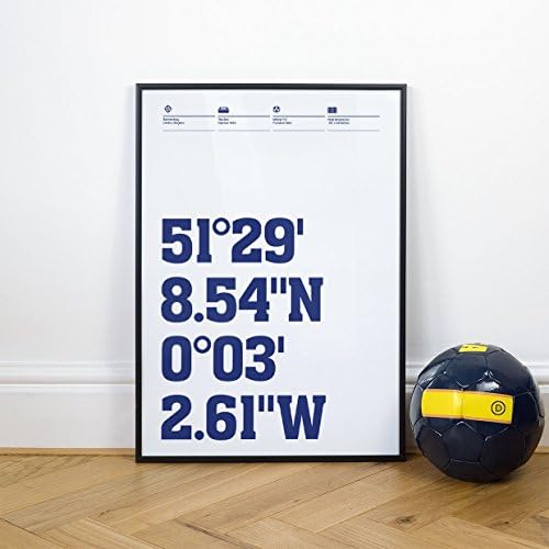 Millwall Football Stadium Coordinates Prints and Posters, By Dinkit