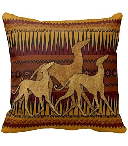 Cuscino Linen 40x40 Cm Con Stampe Greyhound E Rainbow Art - Solo Copertura Con Zip, Regalo Per Amanti Dei Levrieri