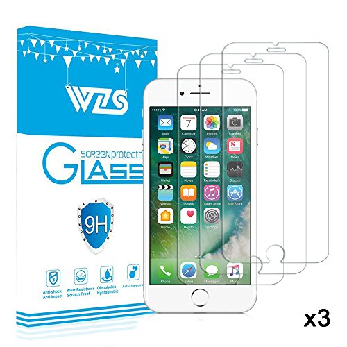 [Lot de 3] Verre Trempé iPhone 8/ 7 / 6 / 6S, WZS® Film Protection en Verre trempé écran Protecteur Vitre pour iPhone 6 / 6S / 7 / 8 Anti Rayures 