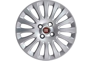 RIXTO Kit de 4 enjoliveurs adaptables - pour Fiat Grande Punto/Punto Evo modèle 2009 - diamètre 15" - Non d'origine