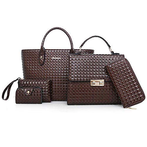 Preisvergleich Produktbild TUWEN Handtasche MäDchen Taschenmode Mini-Schulter Tasche Hochwertige FüNfteilige HüLse Druck Blume Mutter Pack