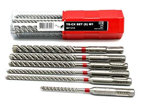 HILTI Original TE-CX Set (6) M1 Bohrersatz SDS plus 5-12 mm Bohrer für Beton, 6 Stück, 7613023579243 - 6