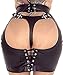 Produktbild Moon Angle Neu Kommen Minirock Porno Erwachsene Geschlechtsprodukte Schwarz Leder Panty Latex Kleid Fetisch PVC Erotische Dessous Sexy Kostüme Frauen (Schwarz, L)
