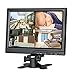 Produktbild Koolertron 10,1 Zoll CCTV Monitor 1280 * 800 IPS LCD-Monitor mit HDMI/VGA / AV-Unterstützung, 1080p, für DSLR/PC/CCTV Kamera/DVD/DVD/Kamera Backup/Home Office Überwachungssystem