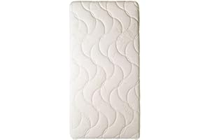 Easy Dort - Materac dziecięcy 50 x 100 cm - kołyska, gondola lub łóżeczko dziecięce - Pokrowiec bambusowy | Lato i zima | Dwustronny | Bardzo wygodny | Oeko tex® | Biały