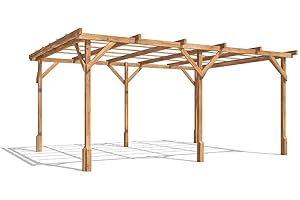 Dunster House Wooden Pergola 4 x 3 Metres Garden Plant Frame Kit Utopia