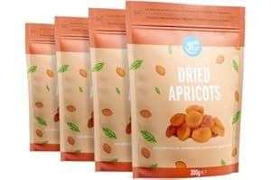 Amazon Brand - Happy Belly Dried Apricots, 300gr, Pack of 4