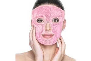 NEWGO® Mascarilla de enfriamiento Máscara de enfriamiento Gafas de enfriamiento Máscara de gel Mascarilla para dormir Máscara de relajación Gafas de gel Máscara de migraña - Rosa