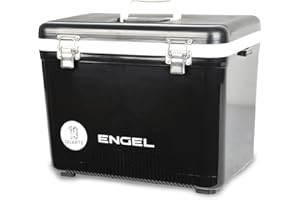 ENGEL Cooler Box 18L - Leak-Proof, Air Tight, Drybox Cooler for Camping, Fishing, Hiking,Picnic - Mini Ice Boxes Large Enough for 30 Cans, 42 x 28.6 x 32.4 CM Small Cool Box for Drinks and Food