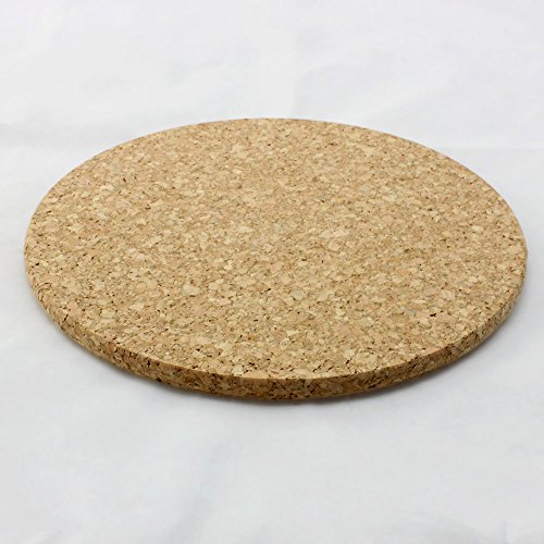 COM-FOUR® 4x Topf – Korkuntersetzer rund, Ø 19,5 x 1 cm, hitzebeständig, sehr gute Qualität - 4