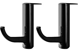 SOLUSTRE 2pcs Universal Headphone Holder Hooks Self-adhesive Headset Rack Hanger Headset Bracket for Home Office (Black)