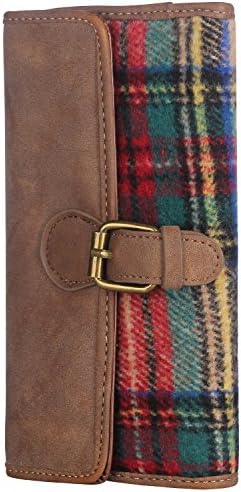 inOne Women's Handbag Passport Wallet for Credit Card Cash Photo Large Capacity with Card Slot for Ladies Purse- Brown