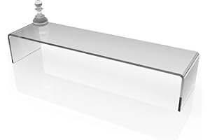 3R W Design Acrylic Display Risers Plinths Shelves-Bridges and Window Shelves for Art, Models, Perfume, Plants, and More - Organize your Collection in Style (4mm-thick-40x10x7.5cm)