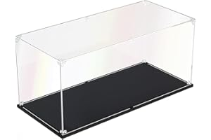 VAVAVIA 1 pièce 45x25x20cm Vitrine en Acrylique Transparente Anti - poussière 3mm, Grande Boîte de présentatio pour Lego 21339 21342 42160 75947 Model
