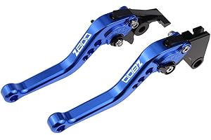 YP YuanPei Pour z800 z800e 2013 2014 2015 2016 moto levier de frein court réglable levier d'embrayage CNC accessoires de moto (bleu)