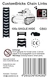  CB CustomBricks Kettenglieder 1er Single Wide für LEGO Zahnräder und andere Baustein Systeme Ketten