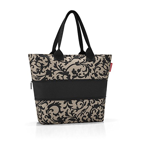 Reisenthel RJ7027 shopper e1 baroque, 50 x 28 x 16,5 cm normal, 50 x 35,5 x 16,5 cm erweitert, 12-18 L Volumen, Einkaufstasche, taupe - 2