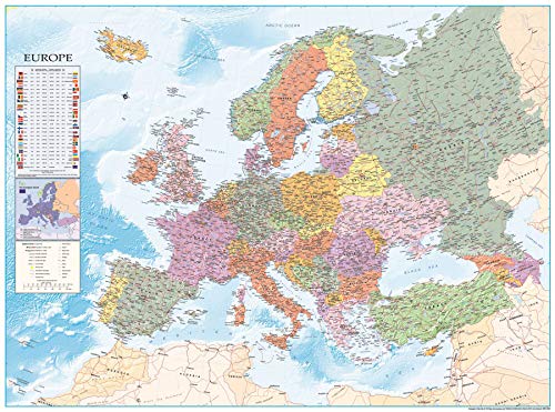 Close Up Europe Map XXXL Poster Flags (135cm x 100cm)