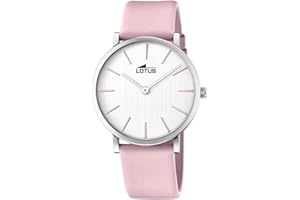 LOTUS Reloj Mujer Analógico de Cuero Rosa - Movimiento de Cuarzo - Relojes Mujer - Cristal Mineral de Alta Resistencia - Elegante y Clásico - Special Prices 18776/1