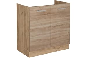 ‎VICCO Vicco Spülenunterschrank R-Line, Küchenunterschrank für die Spüle, Sonoma, 80 cm ohne Arbeitsplatte