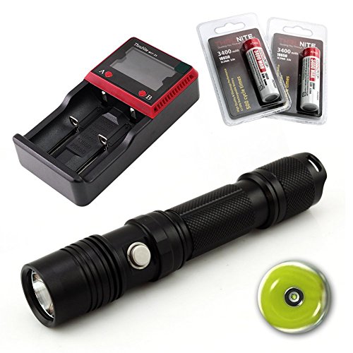 ThruNite® TN12 2016 CREE XP-L V6 LED Max 1100 Lumen EDC LED-Taschenlampe (TN12 XP-L NW+2xT3400+MCC-2S)