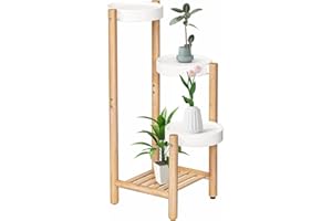 APRTAT 4 Tier Plant Stand , Bamboo Plant Stands Indoor for Multiple Plants Corner Plant Stand | Planter Stand | Plant Rack | Indoor Wood Plant Stands