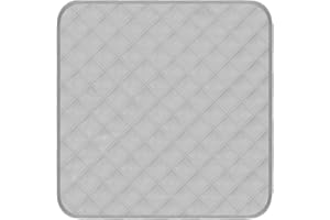 GRUENERDE Waschbare Inkontinenz Stuhlauflage wasserdichte Saugfähige Sitzauflage Inkontinenzunterlage für Rollstuhl Autositz Sofa 53X55cm 1pc (Schwarz Grau, 53x55cm)