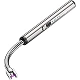 VVAY Kerzenanzünder Stabfeuerzeug Lichtbogen USB Aufladbar, Silber