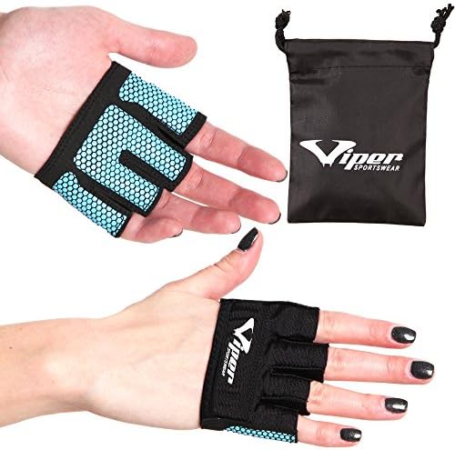 ViperSportsWear Crossfit Gloves Fingerless Hand Grips - Gym, Weight Lifting, Fitness, Bar Pull Up, Rowing, Kettlebell, Gymnastics, Cross Training, Dumbbells, Barbell, Deadlift, Cycling, Workout