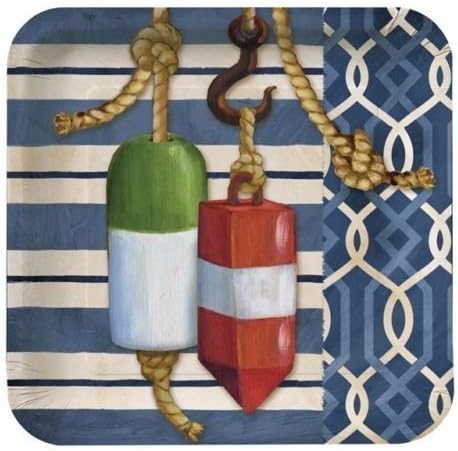 Seafarer Boating Bonanza Nautical Theme Paper Party Lunch Plates x 8