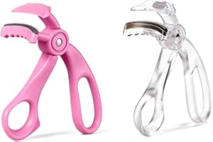 Wide Angle Eyelash Curler with Comb, Gentle Lash Tool | Upgraded Wide Fit Eyelash Shaping Tool with Replacement Pads for Natu