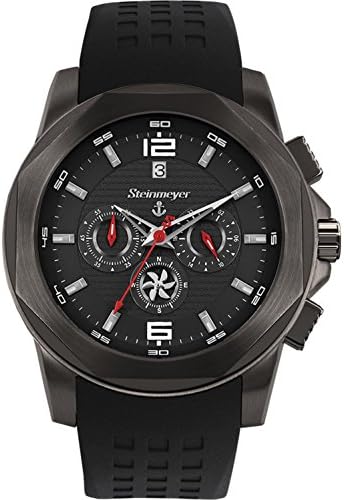 STEINMEYER MEN'S YACHTING 44MM POLYURETHANE BAND QUARTZ WATCH S 032.63.21