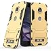 Produktbild SsHhUu Moto Z2 Play Hülle, Stoßsichere Dual Layer Hybrid Tasche Schutzhülle mit Ständer für Motorola Moto Z2 Play 2017 / Moto Z Play (2nd Gen) / XT1710 (5.5") Gold