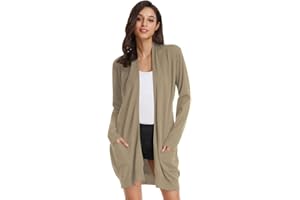 GRACE KARIN Cardigan Donna Lungo Cardigan a Maniche Lunghe Elegante Casual