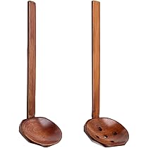 Cucchiai Da Zuppa In Legno A Manico Lungo - Set Di 2, Ideali Per Ramen E Hotpot - Foto 8